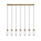 Z-Lite Arden Linear Chandelier, 7-Light, 4.75 In.W x 54 In.L x 12 In.H, Rubbed Brass/Clear 651P-7L-RB - alternate 1